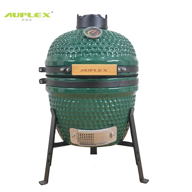 Auplex Asador De Carbon Kamado 13" barbacoa para acampar al aire libre ahumador De cerámica carbón barbacoa-grill