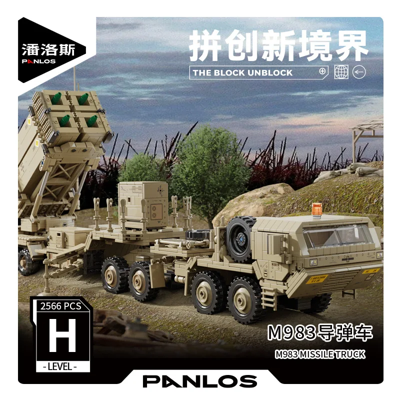 IN STOCK Military M983 Missile Vehicle Building Blocks Model MOC Technical Trailer Car Bricks Toys for Boys Christmas Gift Set