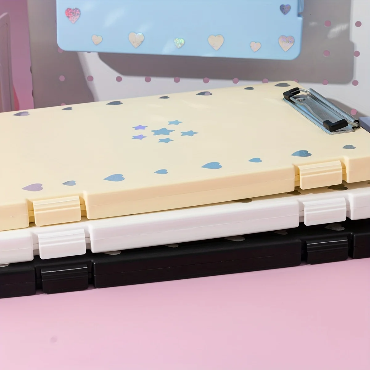 صندوق منظم مجلد الملفات مقاس A4 - مادة PP متينة، سعة كبيرة لامتحانات الطلاب، وسادات الكتابة، أوراق الاختبار، والملصقات