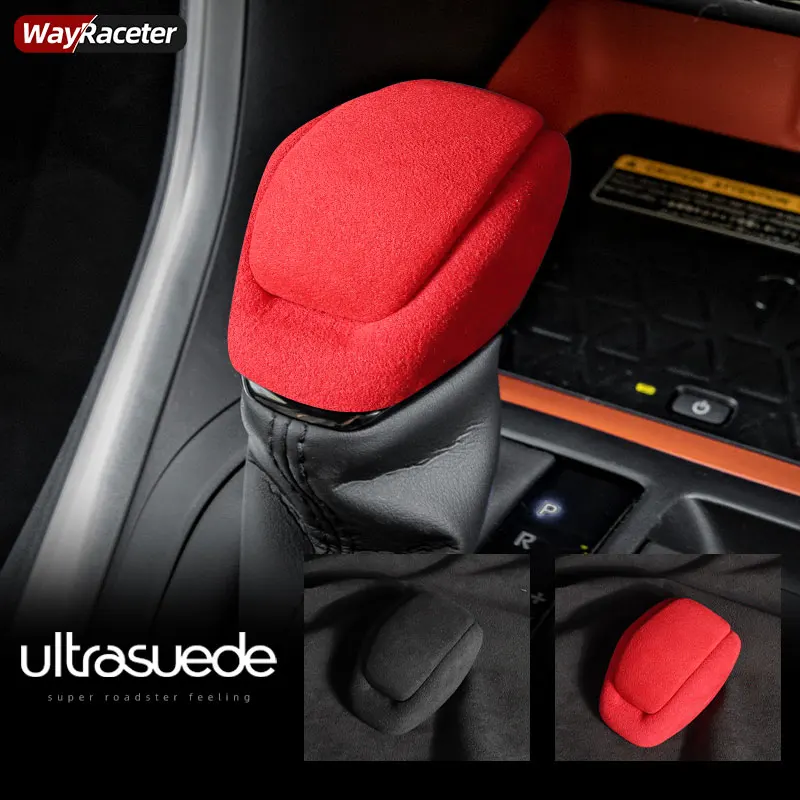 Ultrasuede Top Suede Wrap Gear Shift Knob Cover For Toyota RAV4 XA50 Highlander XU70 Crown S220 2022 2021 2020 Accessories