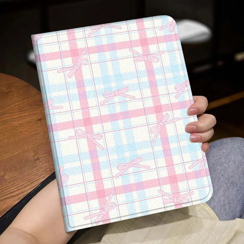 

Cartoon colorful sweet plaid For iPad Pro Air Mini 1 2 3 4 5 6 7 7th 8th 9th 10th 11th 10.2 9.7 10.5 10.9 11 12.9 Tablet Case