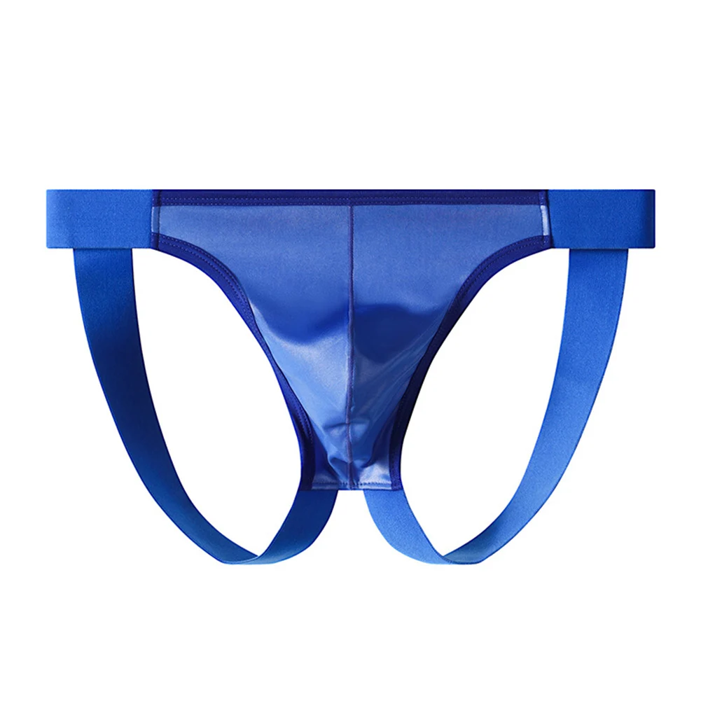 Sexy Lingerie Men Faux Leather G strings Thongs Open Butt Bulge Pouch Underwear Clubwear Modern Fit Size M 2XL
