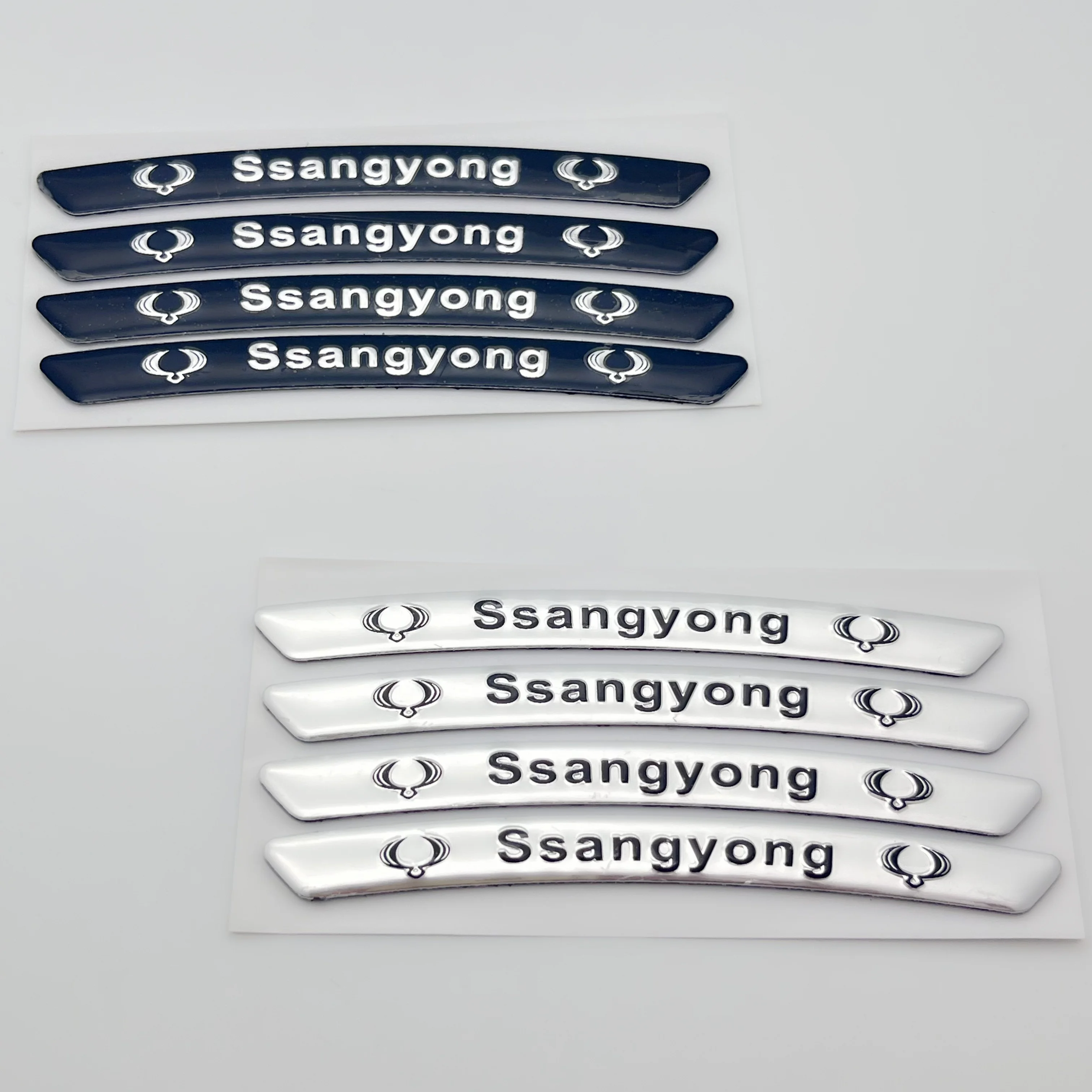 

4pcs/Set For Ssangyong Logo Car Wheel Center Wheel Eyebrow Decoration Personalized Styling Car Accessories Stickers