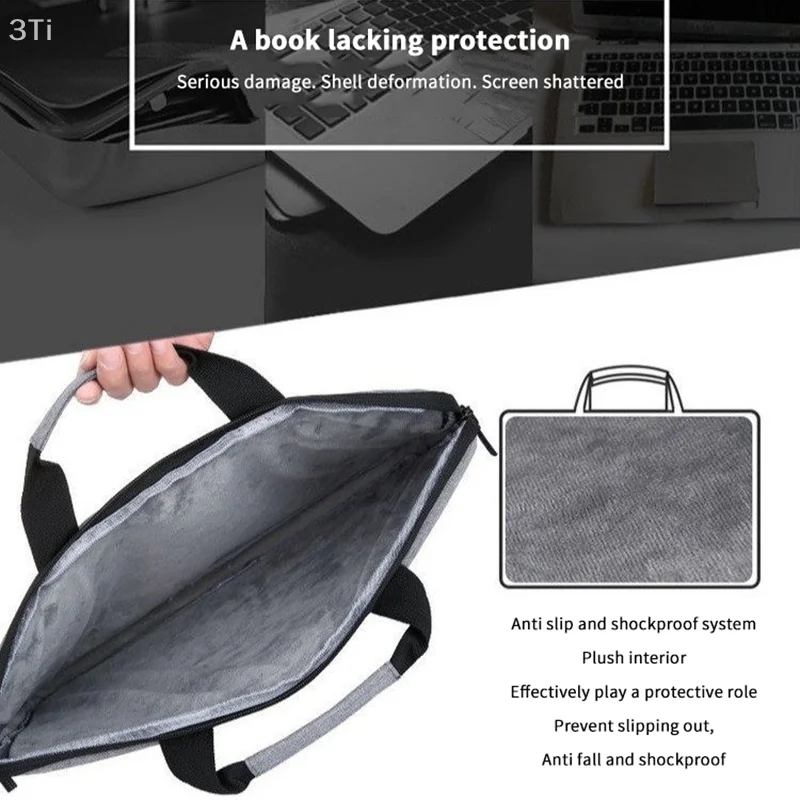 Сумки для ноутбуков, чехол для ноутбука и планшета 13-15,6 дюймов, плечевой ремень, прочная водоотталкивающая ткань, деловая повседневная школа