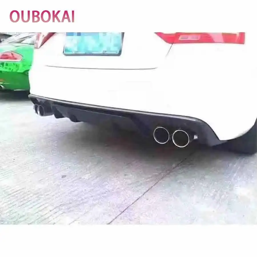 For Audi A5 Coupe 2009-2011 4-door Sports Carbon Fiber Car Rear Bumper Diffuser Rear Splitters Spoiler Back lip body kit - view 3