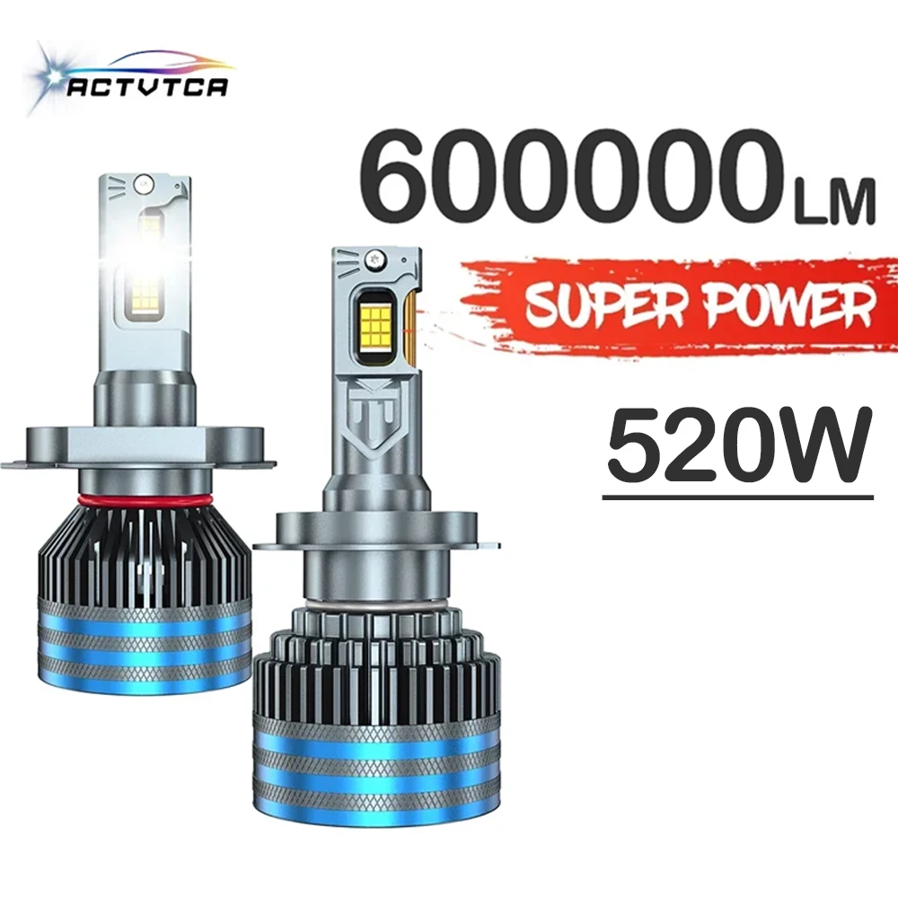 

H7 H11 H4 LED Headlights 600000LM 520W Headlamp H1 H8 H9 HIR2 HB3 HB4 9005 9006 9007 9008 9012 6000K LED Car Bulb Auto lights