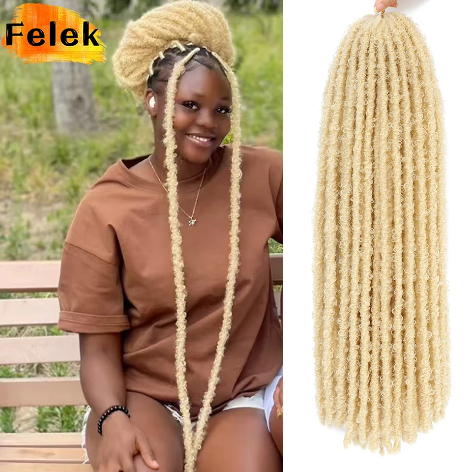 

Butterfly Locs Crochet Hair Synthetic Dread Locks Hair Extensions Ombre Red 24 36 Inch Faux Braiding Hair Packs 10 Strands/Pack