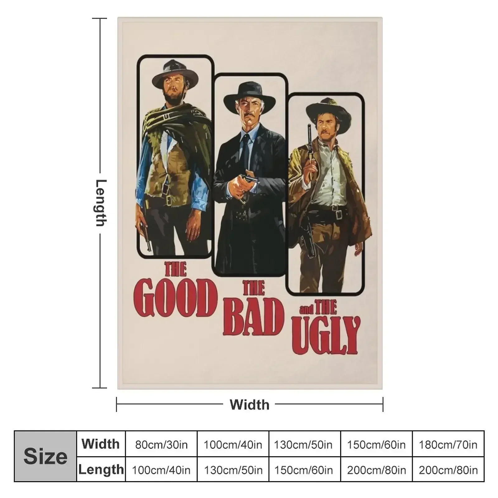 The Good The Bad and The Ugly Poster Graphic Throw Blanket Multi-Purpose manga Warm Blankets