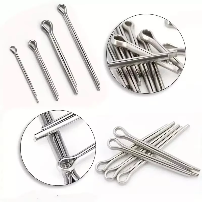 Stainless steel cotter pin kit Assorted Sizes 304 Stainless Steel Split Pin Assortment Kit  whistle hairpin U-pin