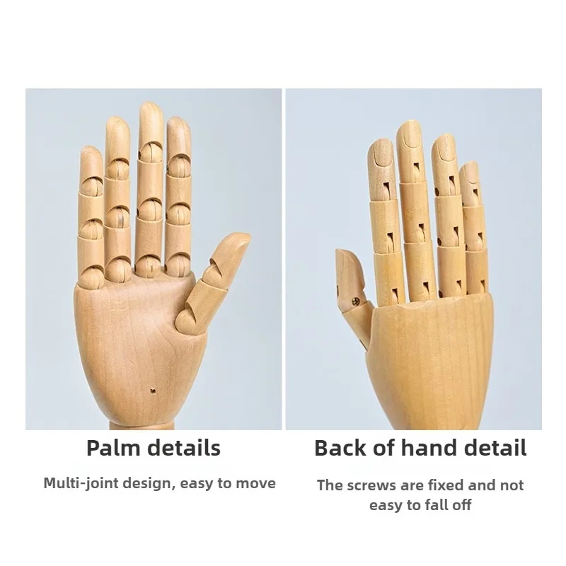 Adjustable Wooden Mannequin Hand  Jewelry Display Stand Nature Color Wooden Arms for Ring Bracelet Showcase