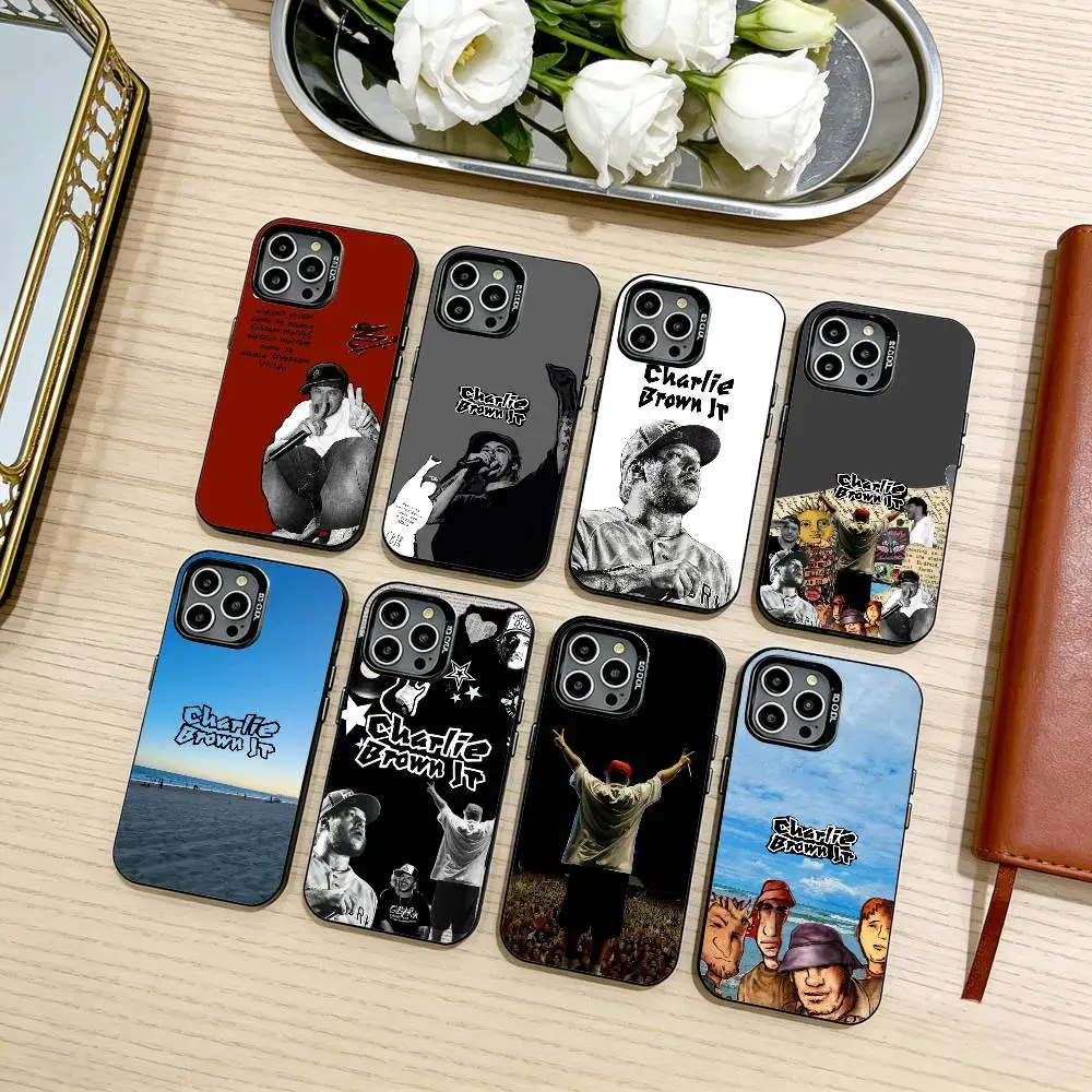 

C-charlie-B-brown-jr Phone Case For iPhone17,16,15,14,13,12,11 Plus,Pro Max Black Candy silver phone case