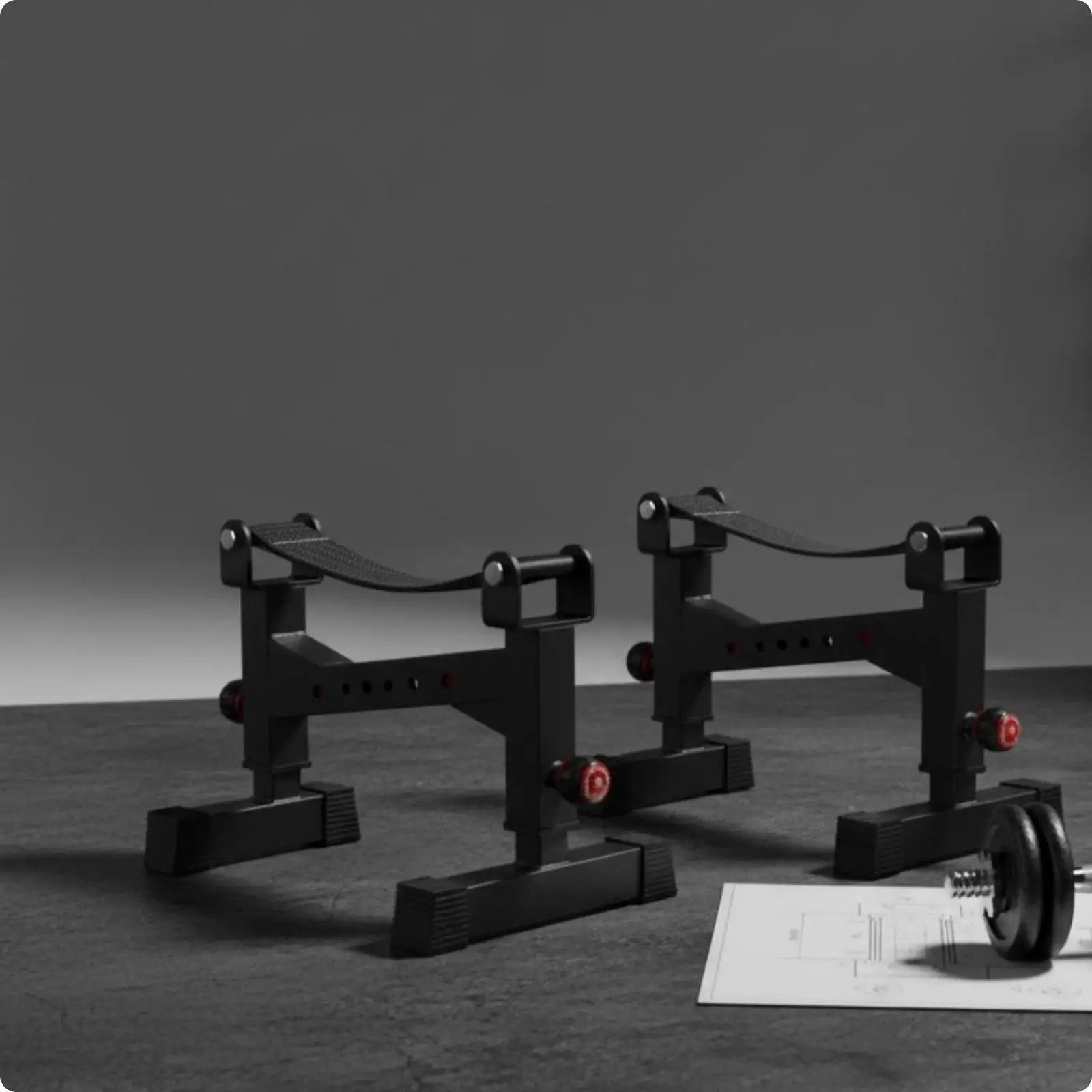 Picture 6: Adjustable Gym Support Frame Sturdy Steel Rack Pull Blocks 200kg Capacity for Strength Training