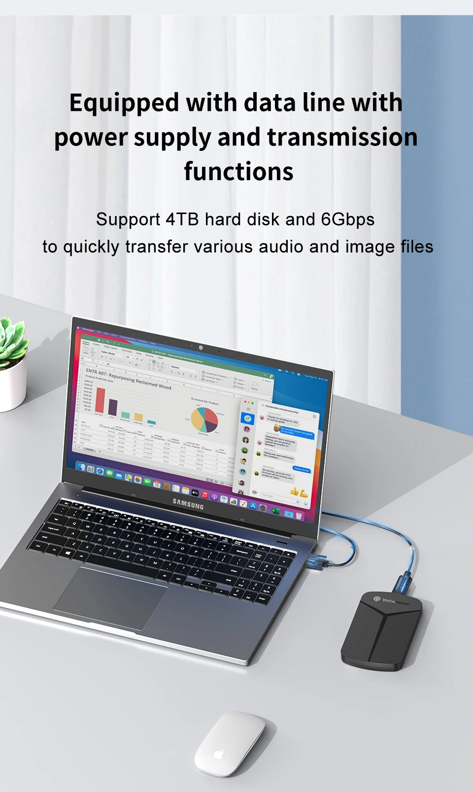 Yottamaster 2,5-Zoll-HDD-Gehäuse SATA auf USB 3.0-Adapter Festplattengehäuse 6 Gbit/s UASP-Festplattengehäuse für Windows Mac Linux – Detail 10