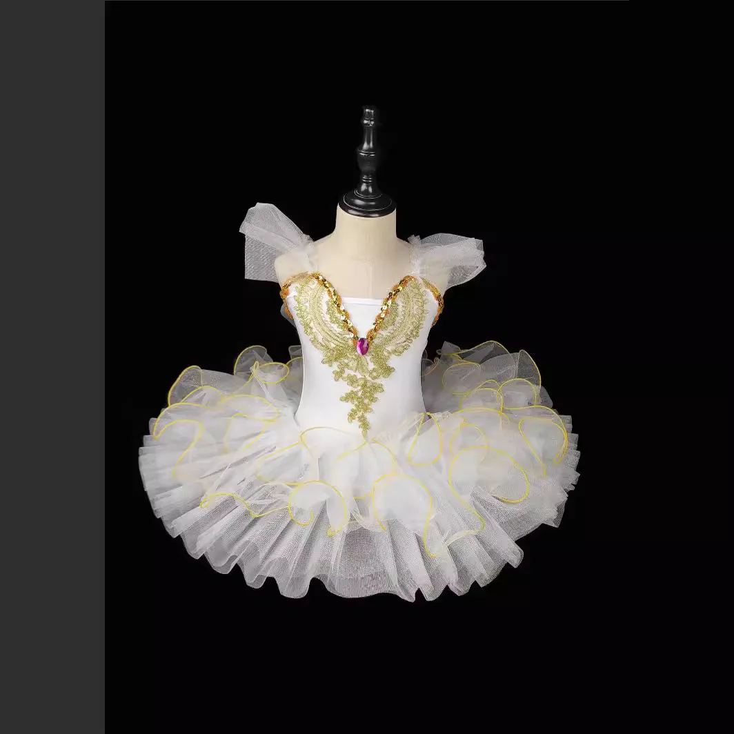Ballet Dress Girls Performance Soft Gauze Dress New Fluffy Performance Clothes