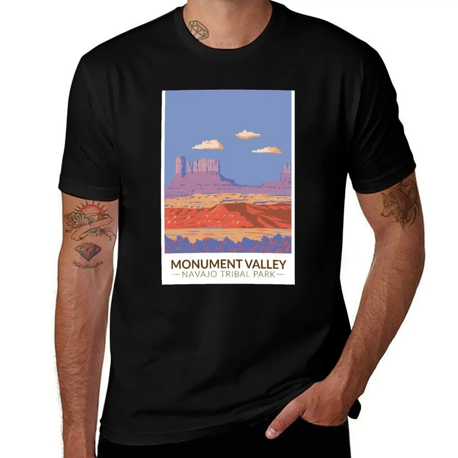 Monument Valley Navajo Tribal Park Travel Art Vintage T-Shirt Anti-Perspiration Workout Top T-Shirt
