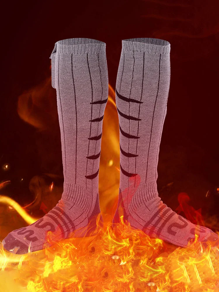 AliExpress APWIKOGER Winter Electric Heated Socks USB Charging Thermal Heating Thermosocks Foot Warmer Socks Trekking Ski Cycling Outdoor Warm Socks