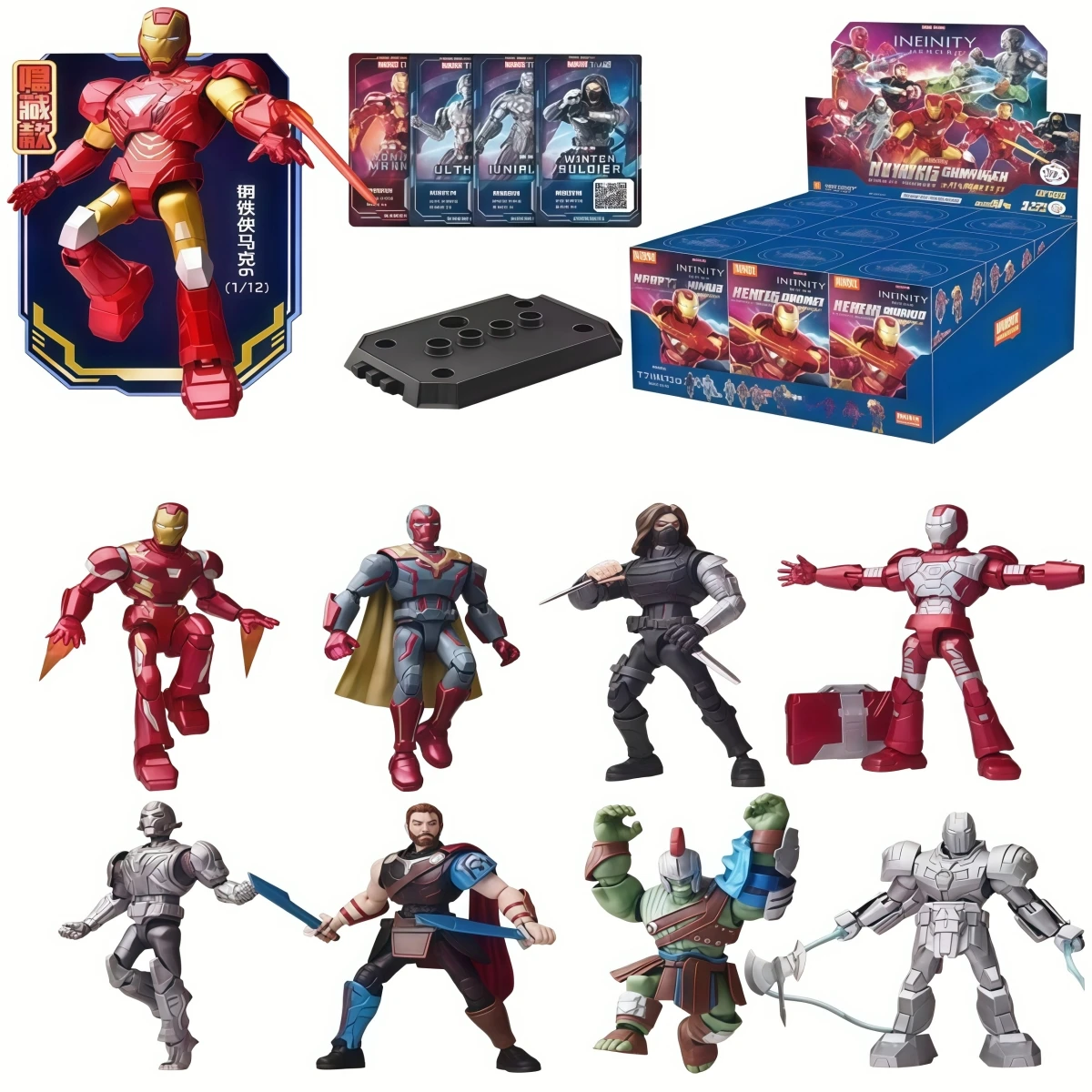 Blokees Comic Superhéroes Caja Sorpresa Thor Miles Mark46 Hulk Mark6 Figura de Anime Modelo de Ensamblaje Juguetes Articulados Regalos de Cumpleaños