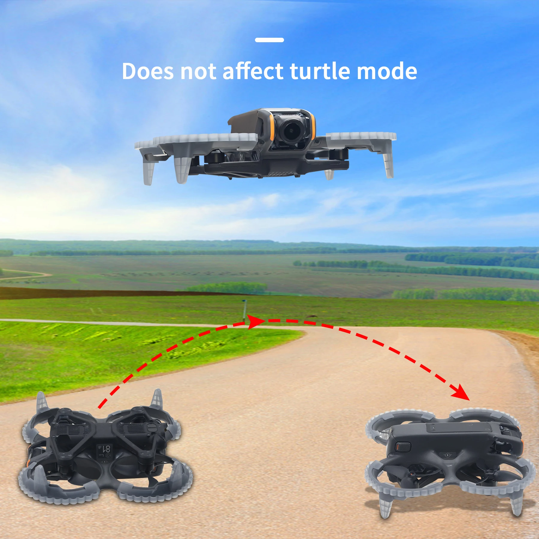 For DJI AVATA 2 Bumper Protectors Increased Height Landing Gear Protection protection ring