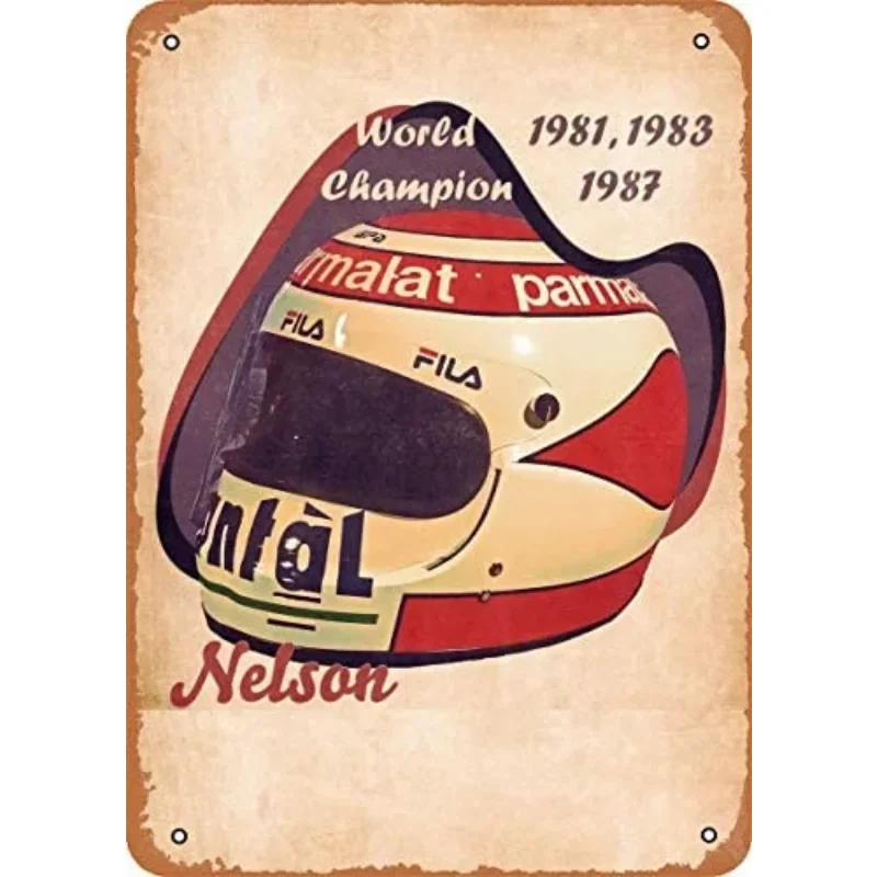 Fanzi винтажный внешний вид металлический знак гоночные шлемы Майкл шлем Шумахера Оловянная пластина Настенный декор