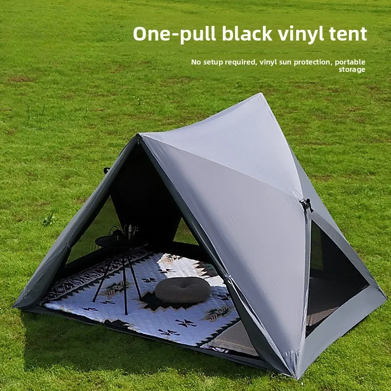 Pop Up Triangle Beach Shelter, Automatic Instant Setup Sun Protection Tent for Camping Park Beach Outdoor Use, 1 Unit