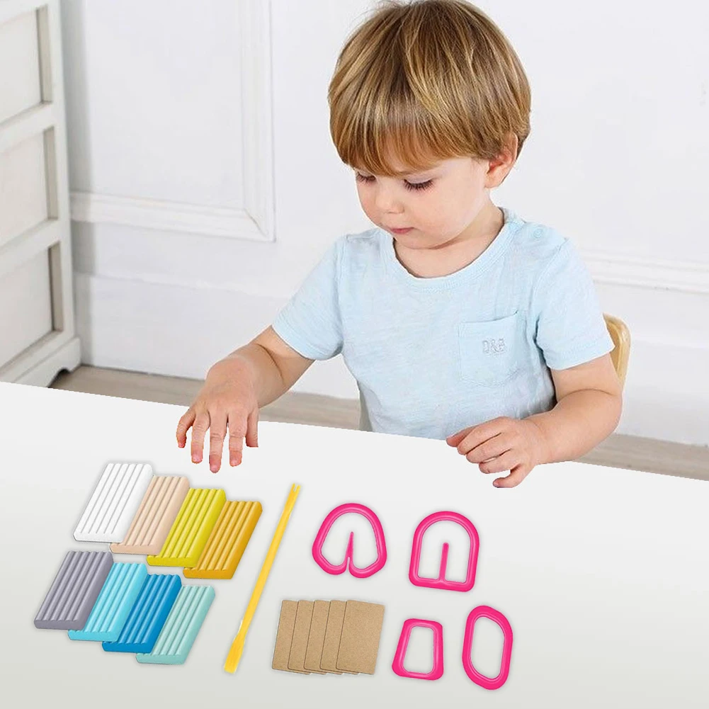24-Farben-Polymer-Ton-Set zum Selbermachen, Kunsthandwerk, Tonset, ungiftig, Modellierung, Back-Ton-Starter-Set mit Bildhauerei-Werkzeugen für die Schmuckherstellung