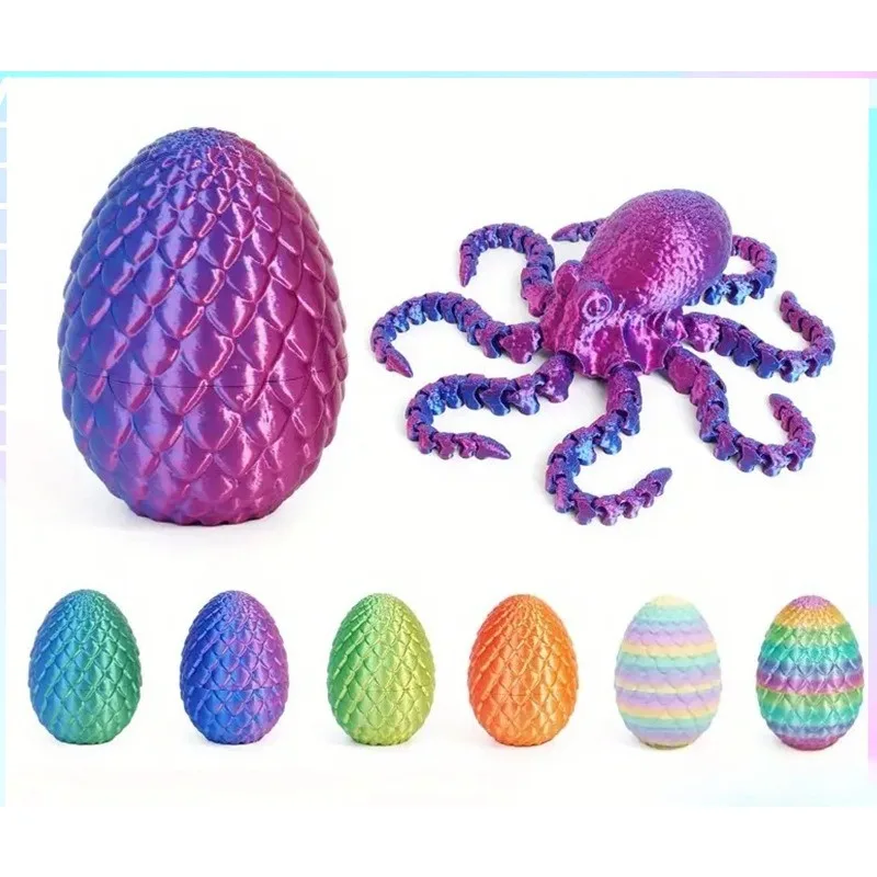 

3D printing octopus egg crafts, decorations, gifts, creative figurines, animal joint motion models with seam bodies