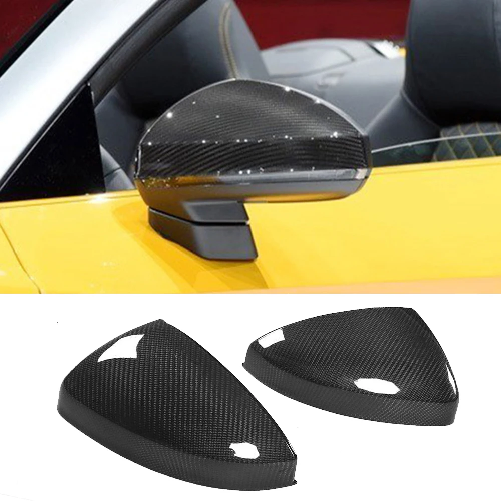 Add On Rearview Mirror Covers Caps For Audi TT TTS TTRS 2016-2020 R8 16-19 Side Mirror Covers Caps  Carbon Fiber Without Assist