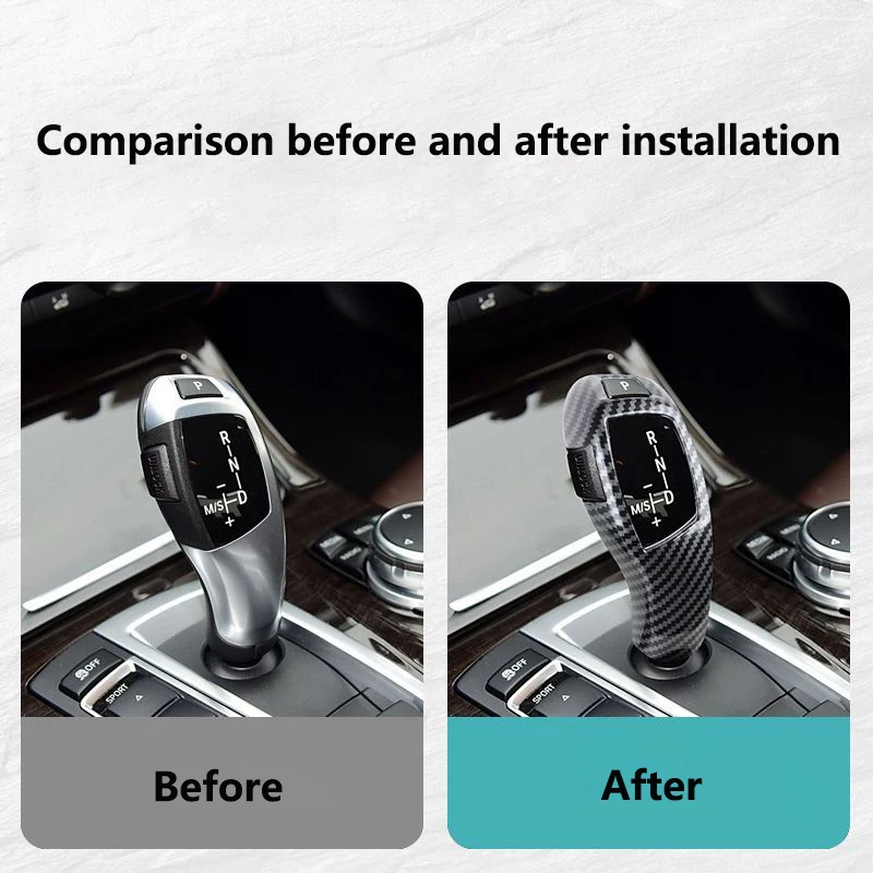 Car Accessories Shift Knob Cover Trim For BMW 1-6 Series F20 F21 F22 F23 F30 F31 F34 F35 F32 F33 F36 F10 F18 F07 F06 X3 X4 X5 X6