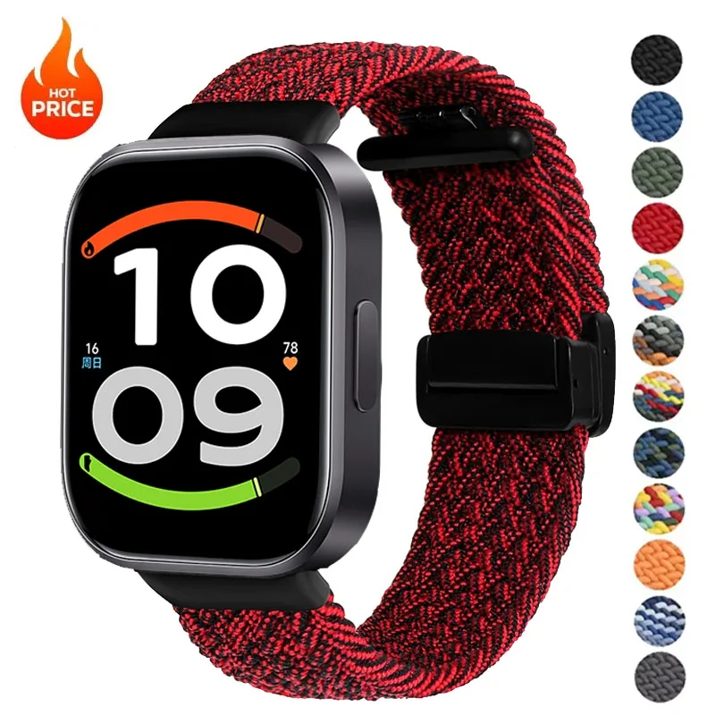 Adjustable Magnetic Braided Solo Loop For Redmi watch 6 Active/6 Lite/6 5 4 Nylon Strap For Xiaomi Mi Band 10 Pro/Mi Band 9 8Pro