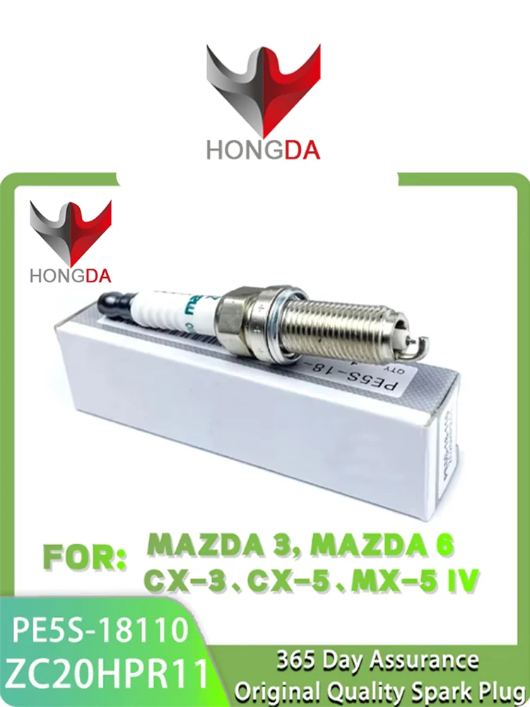 HONGDA Iridium Spark Plug PE5S-18-110 ZC20HPR11 for Mazda 2 3 6 CX-3 CX5 MX-5 1.5 2.0 2.5 Car Plug ZC20HPR11 PE5S18110