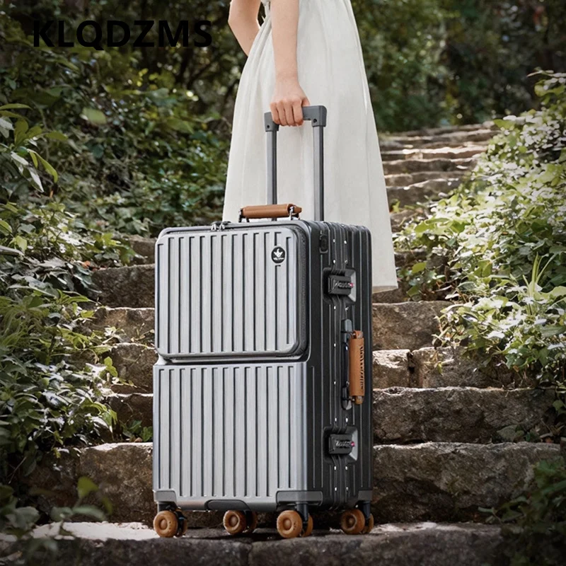 KLQDZMS Laptop-Koffer, Boarding-Koffer mit Frontöffnung, 20 x 4 x 26 Zoll, Lade-Trolley-Koffer, ABS + PC, multifunktionales Gepäck