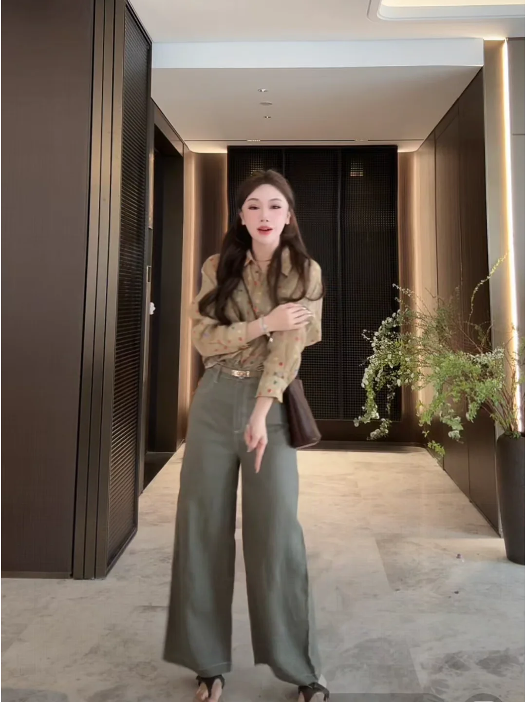

Paxue Recommended Linen Moonlight Casual Simple Silk Straight Leg Pants l Waist Long Trousers for Spring Faion Women