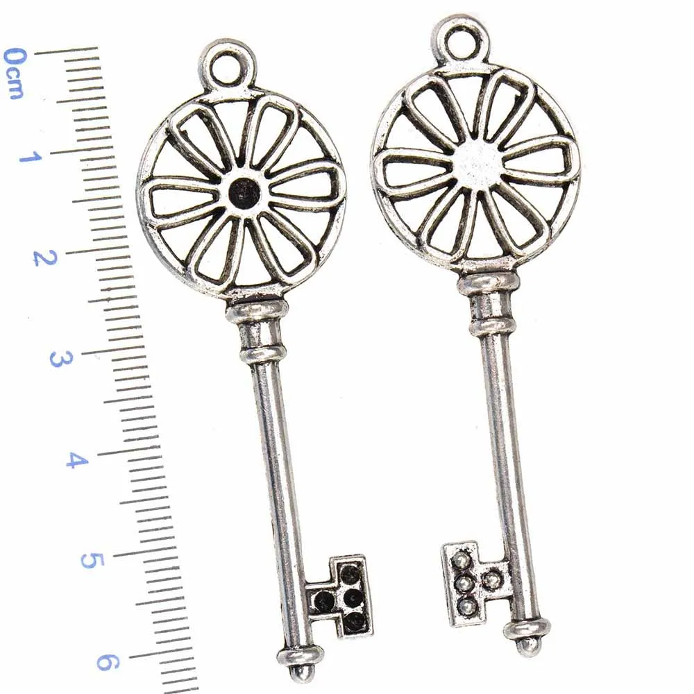 20pcs Key Charms Lot Antique Pendants Necklaces Clothes Crafts Zinc Alloy Jewellery DIY Handiworks Made Accessories Wholesales