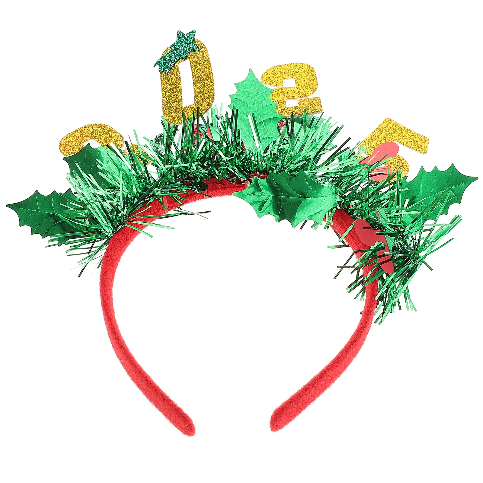 

2025 Photo Booth Props New Year Headband Glitter Christmas Tree Hairband Holiday Party Favor Sparkle Accessory for All