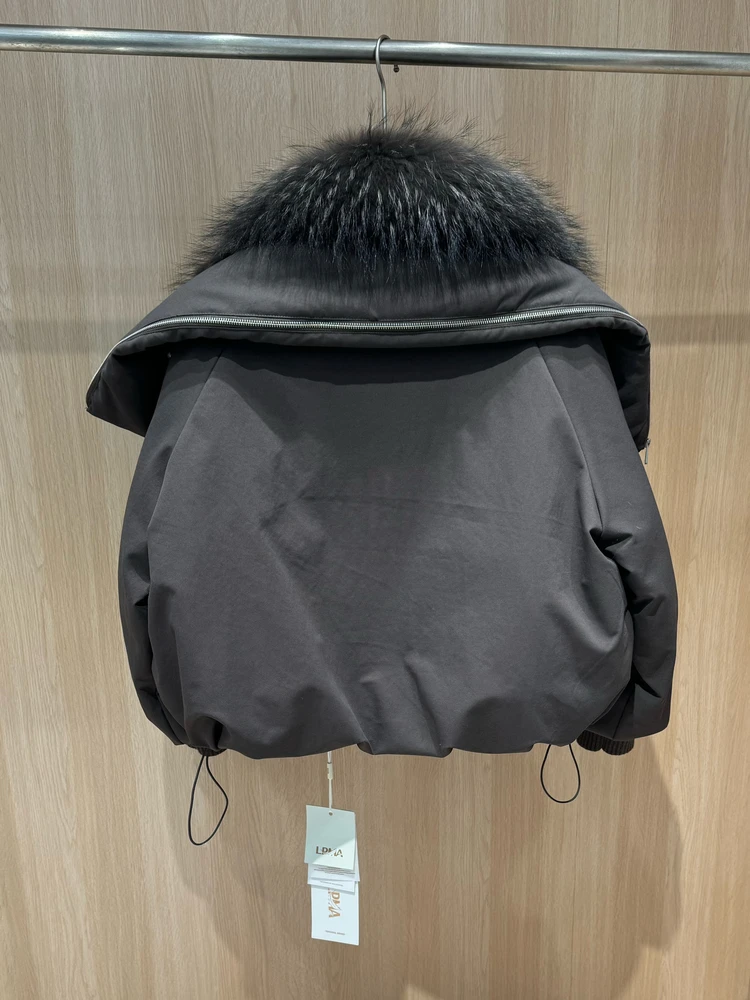  Fur Collar down Jaet Women's ort Loose Thiened Warm Outerwear Faionable Winter Coat l Big Fur Collar