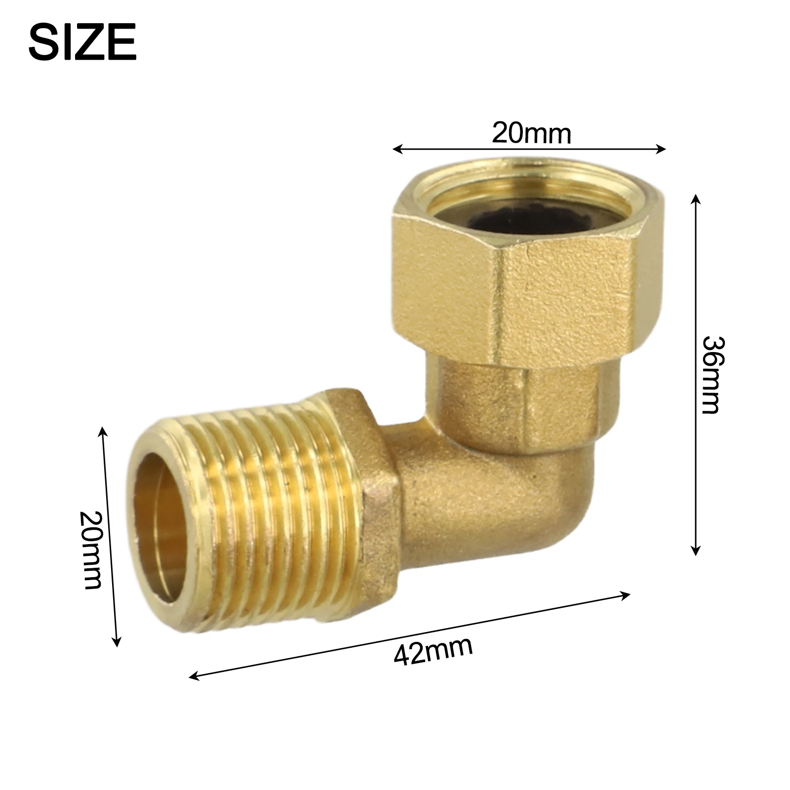 Brass 90 Degree Angle Fittings 3PCS Removable Screw Connection for Easy Installation in For Water Pipe Systems