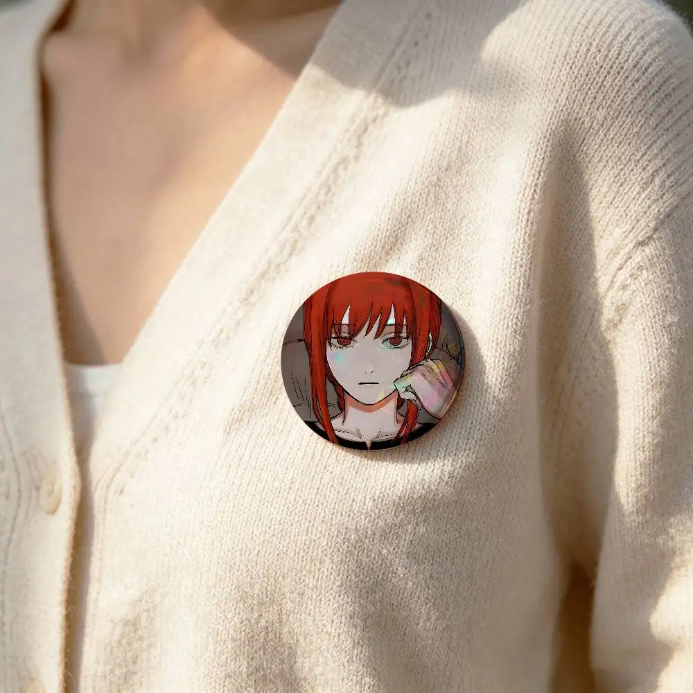 Cute M-makima-S Badge Pins For Friend, Backpack, Clothing, Collectible Accessories, Jewelry Gift