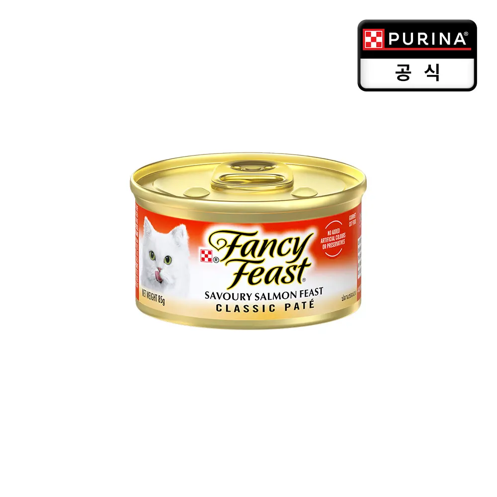 [퓨리나공식] 팬시피스트 화이트라벨 연어 85g x 24개  / 고양이캔 고양이간식 고양이습식사료 고양이밥 썸네일 2