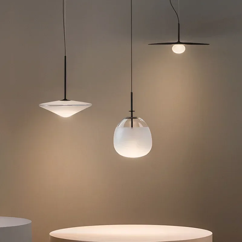 

Danish Glass Chandelier Suspension Pendant Light Hanging Lamp for Living Room Bedroom Dining