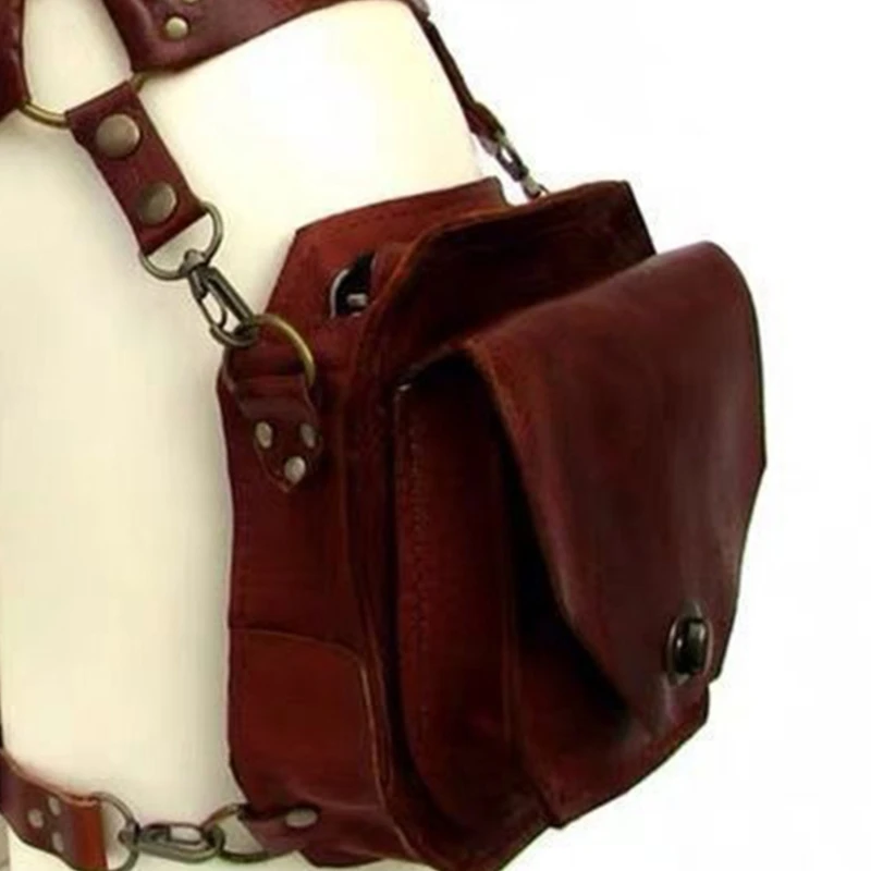 Medieval Waist Belt Drop Leg Bag Steampunk Waist Pack Thigh Bag Leather Fanny Bag Motorcycle Waist Belt Drop Leg Bag