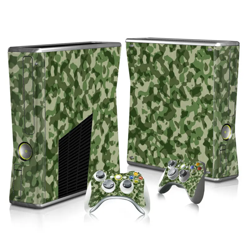 Camo designs Best selling game Skin Sticker for Xbox 360 Slim Console and Controllers Decal Skin Sticker