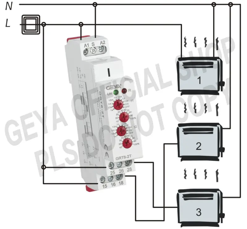 GEYA GRT8-2T Double Delay on Time Relay 220V AC/DC Relay 12V 24V Adjustable on Delay Timers 50/60Hz - Image 6