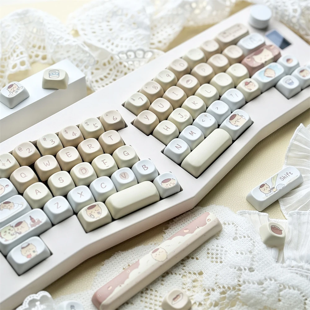 95 Keys MOA Profile Keycap Ancient texts Theme PBT Keycaps For MX Switch Mechanical keyboard Dye Sublimation Yellow Blue key Cap