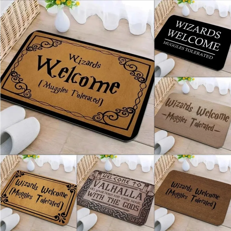 Welcome Door Mat Living Room Carpet Graphic Wizards Muggle Tolerated Corridor Decor Carpet Kitchen Entrance Doormat