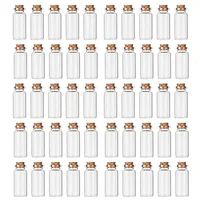 100 Uds 5/8/10/12/15/20ml Mini botellas de vidrio vacías con tapones de corcho encantadoras viales de vidrio para manualidades DIY decoración de fiesta en casa de boda