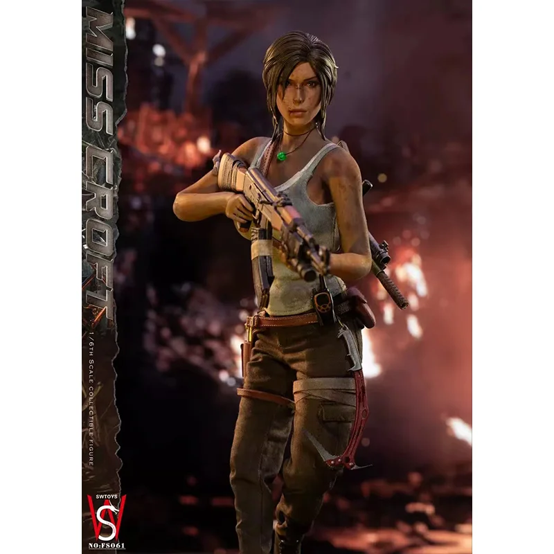 Original Swtoys Fs061 1/6 Lara Croft MISS CROFT Tomb Raider In Stock Anime Action Collection Figures Model Toys