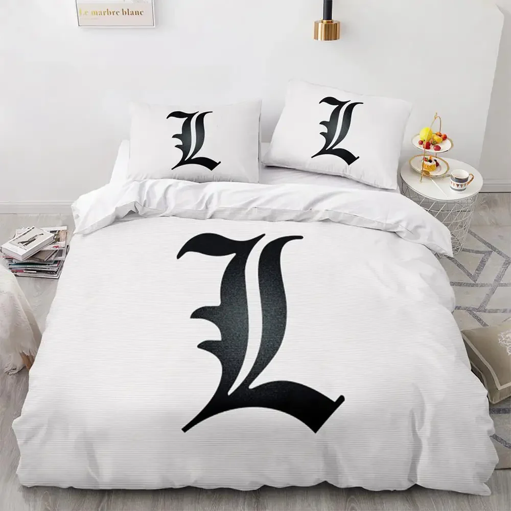 

Death Note Bedding Set Single Twin Full Queen King Size Bed Set Adult Kids Bedroom Duvet cover Sets 3D Print Anime Death Note