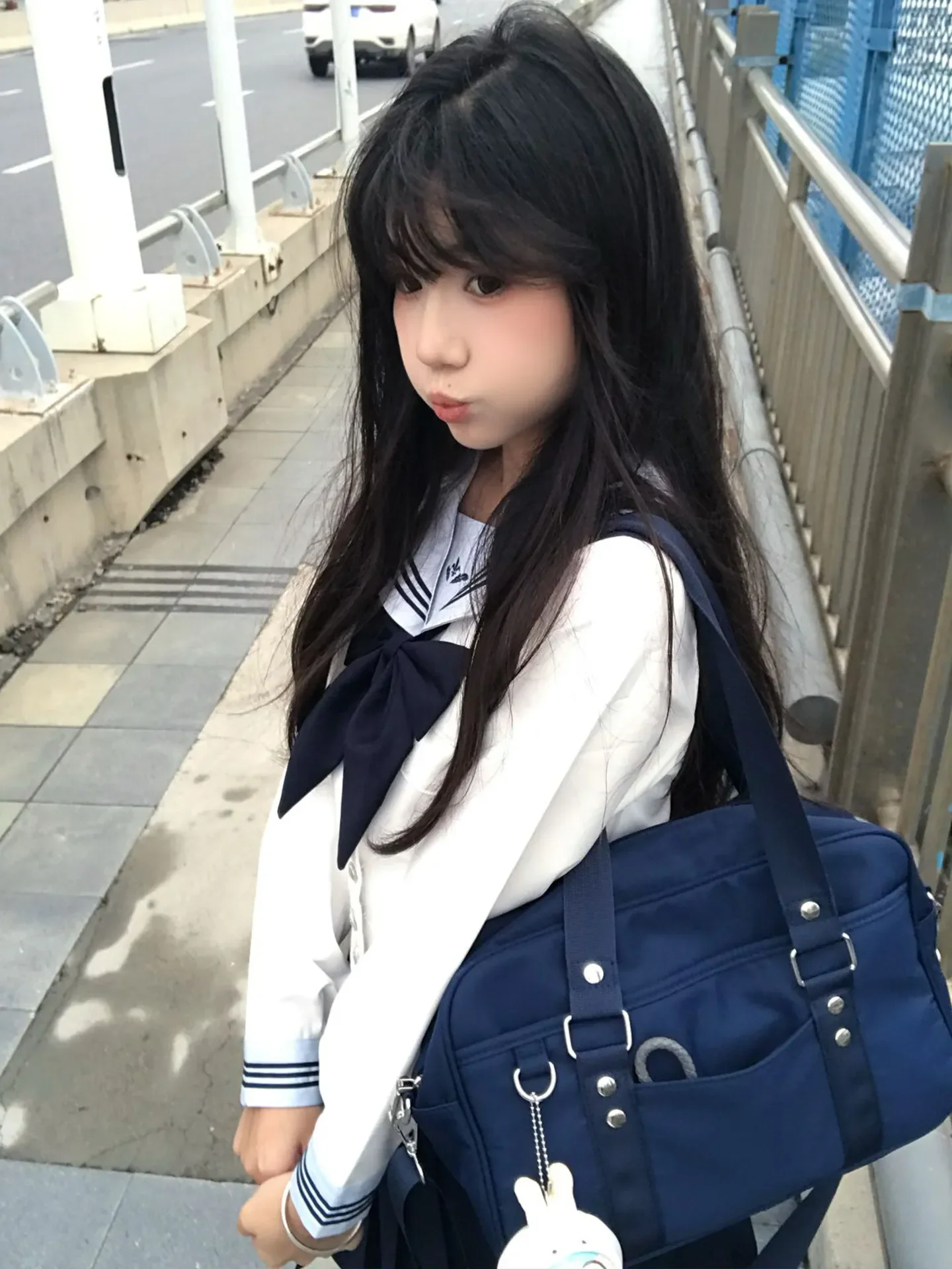 Japanese Original Lolita JK Uniform Woman Handbag School for Daily Commuting Leisure Students Large-capacity Shoulder Bag