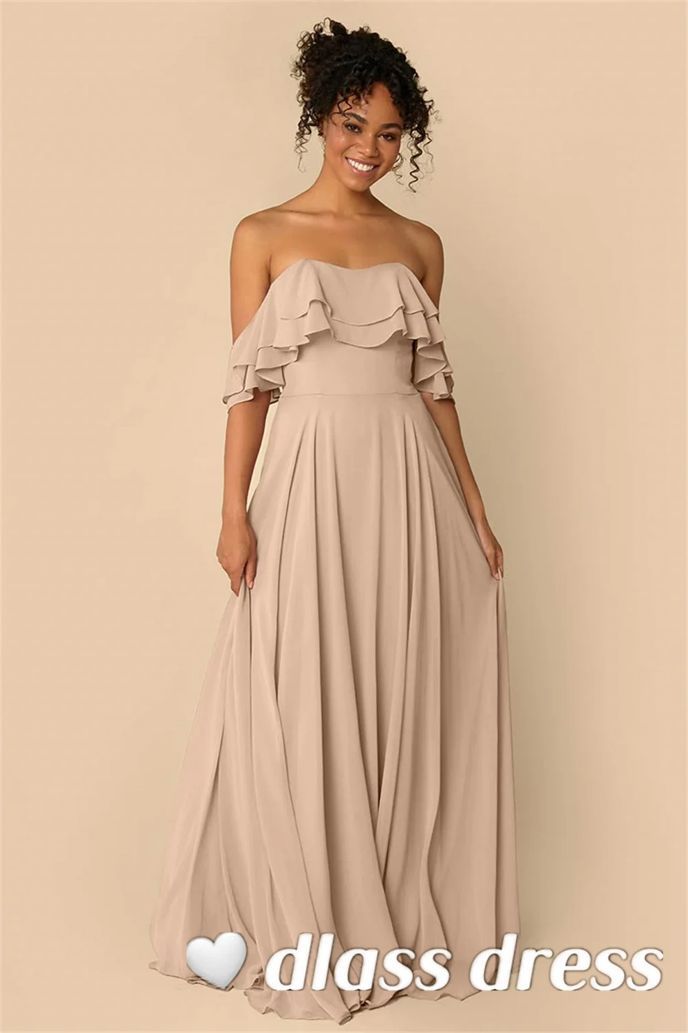 2022 New Chiffon Elegant Bridesmaid Dress Prom Party Spaghetti Straps Backless Floor Length Wedding Femme Vestido De Noiva فستان