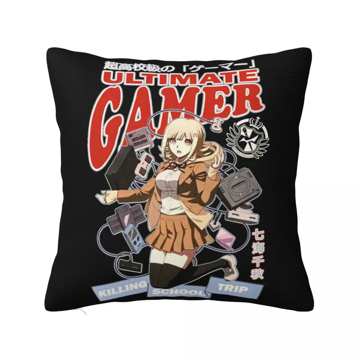 Exclusive Danganronpa Ultimate Gamer Chiaki Nanami Authentic Anime 34763 Pillow Case